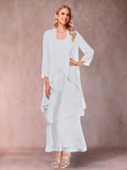 Isadora Elise White front view mother of the bride dress
