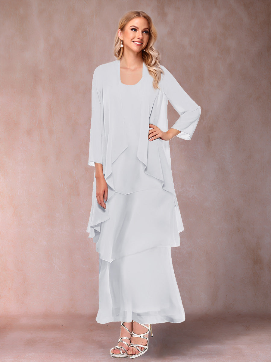 Isadora Elise White front view mother of the bride dress