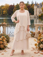 Winifred June Champagne side view mother of the bride dress