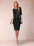 Keziah Black front view wedding guest dress