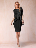 Keziah Black front view wedding guest dress