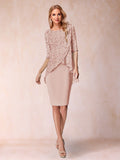 Keziah Blush front view wedding guest dress