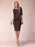 Keziah Brown front view wedding guest dress