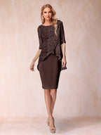 Keziah Brown front view wedding guest dress