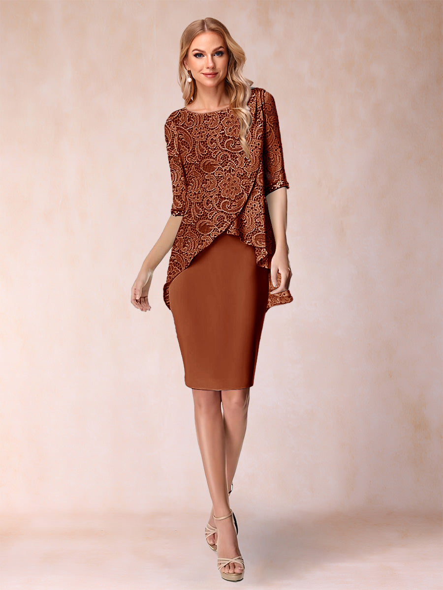 Keziah Burnt Orange front view wedding guest dress