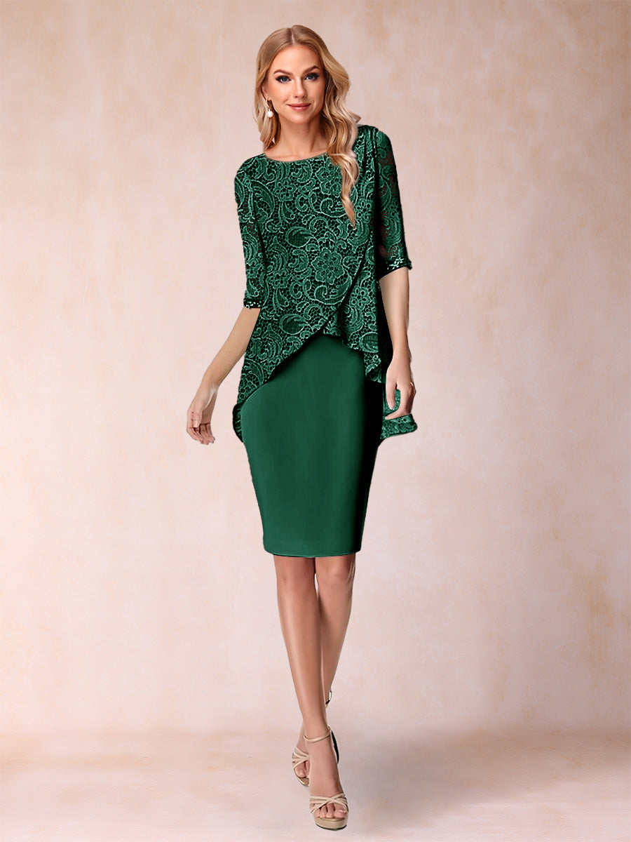 Keziah Emerald front view wedding guest dress