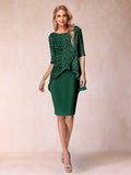 Keziah Emerald front view wedding guest dress