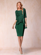 Keziah Emerald front view wedding guest dress