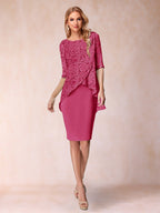 Keziah Fuchsia front view wedding guest dress