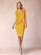 Keziah Gold front view wedding guest dress