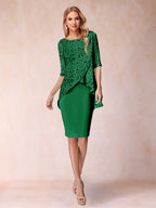 Keziah Forest Green front view wedding guest dress