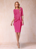Keziah Hot Pink front view wedding guest dress