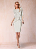 Keziah Ivory front view wedding guest dress