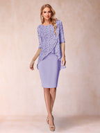 Keziah Lilac back view wedding guest dress