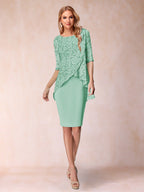 Keziah Mint Green front view wedding guest dress