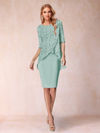 Keziah Pool Blue front view wedding guest dress