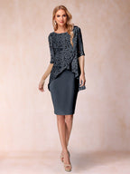 Keziah Navy Blue front view wedding guest dress
