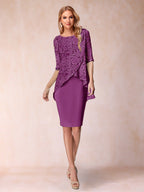 Keziah Orchid front view wedding guest dress