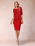 Keziah Red front view wedding guest dress