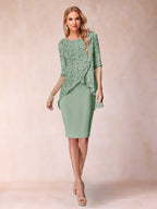 Keziah Sage Green back view wedding guest dress