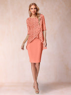 Keziah Coral back view wedding guest dress