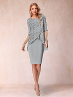 Keziah Silver front view wedding guest dress