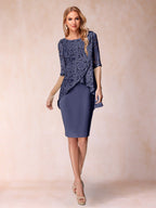 Keziah Dusty Blue back view wedding guest dress
