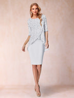 Keziah White front view wedding guest dress