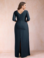 Iliana Navy Blue back view wedding guest dress