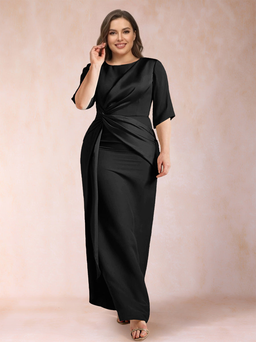Iliana Black front view wedding guest dress