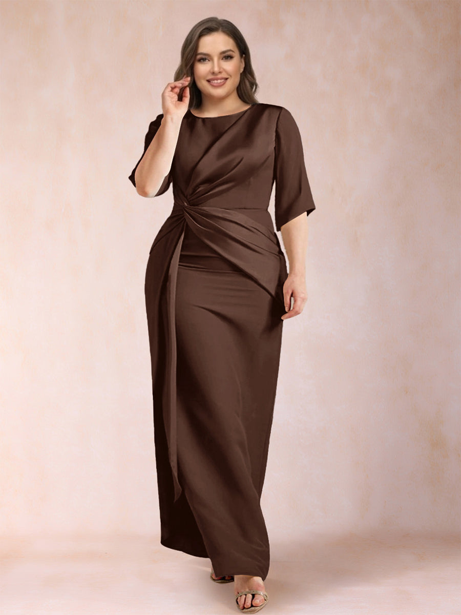 Fiona Elise Brown front view mother of the bride dress