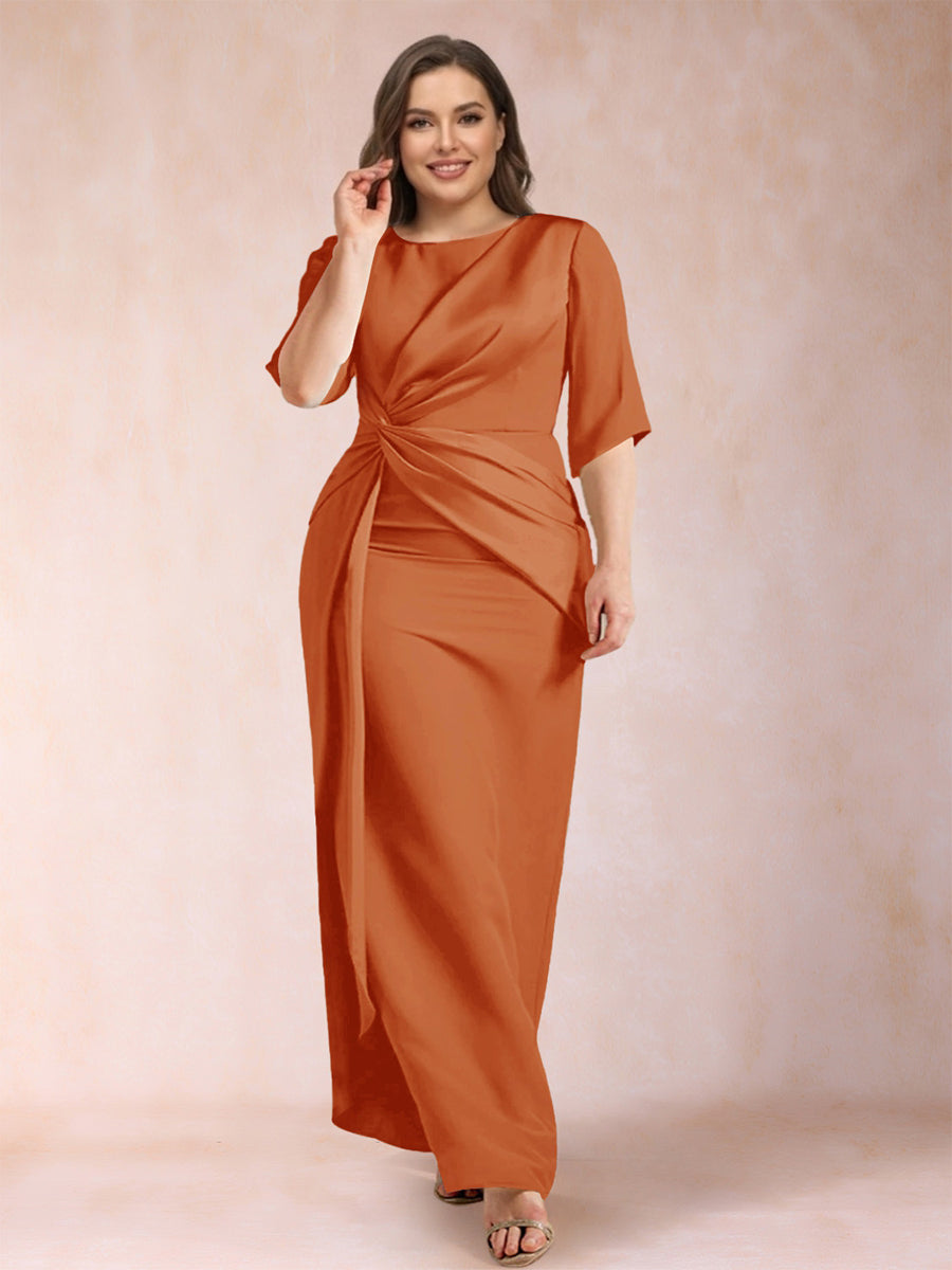Iliana Burnt Orange front view wedding guest dress