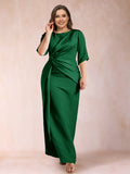 Iliana Emerald front view wedding guest dress