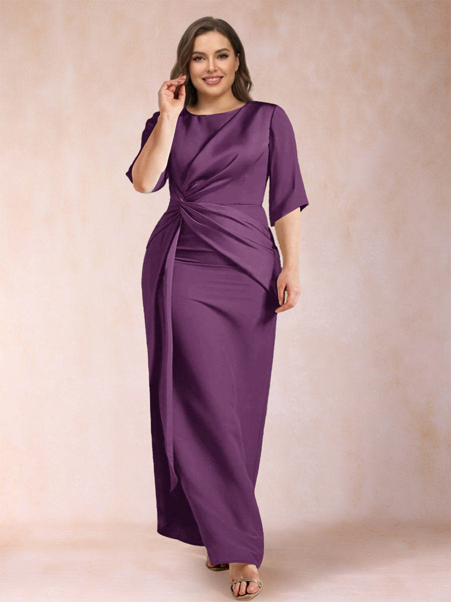 Iliana Grape front view wedding guest dress