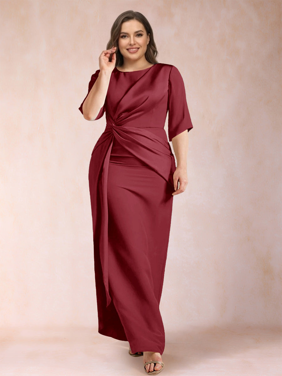 Fiona Elise Burgundy back view mother of the bride dress