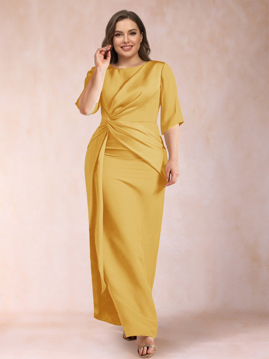 Iliana Gold front view wedding guest dress