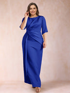 Fiona Elise Royal Blue back view mother of the bride dress