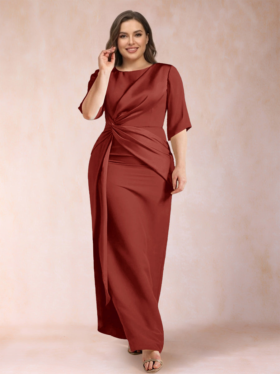 Iliana Rust front view wedding guest dress