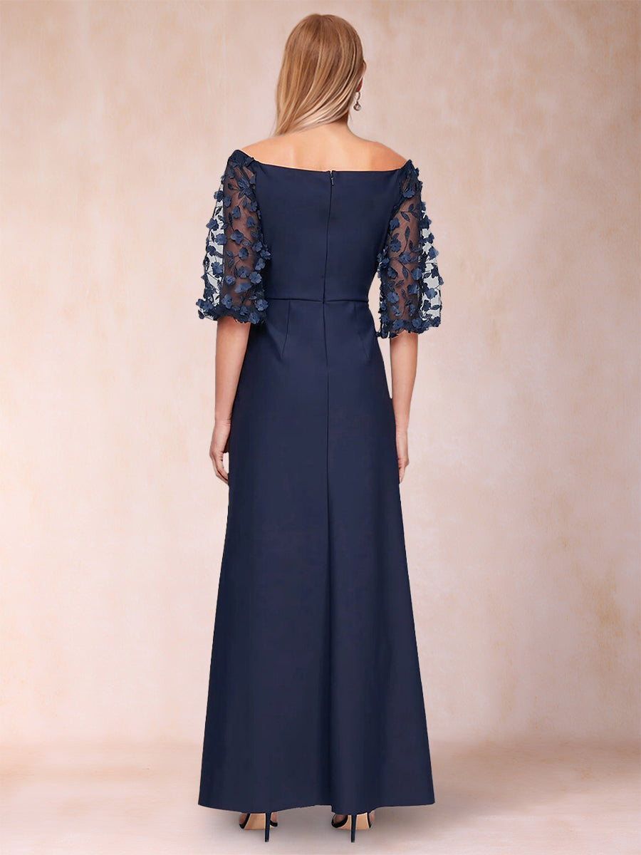 Jolene Navy Blue back view wedding guest dress