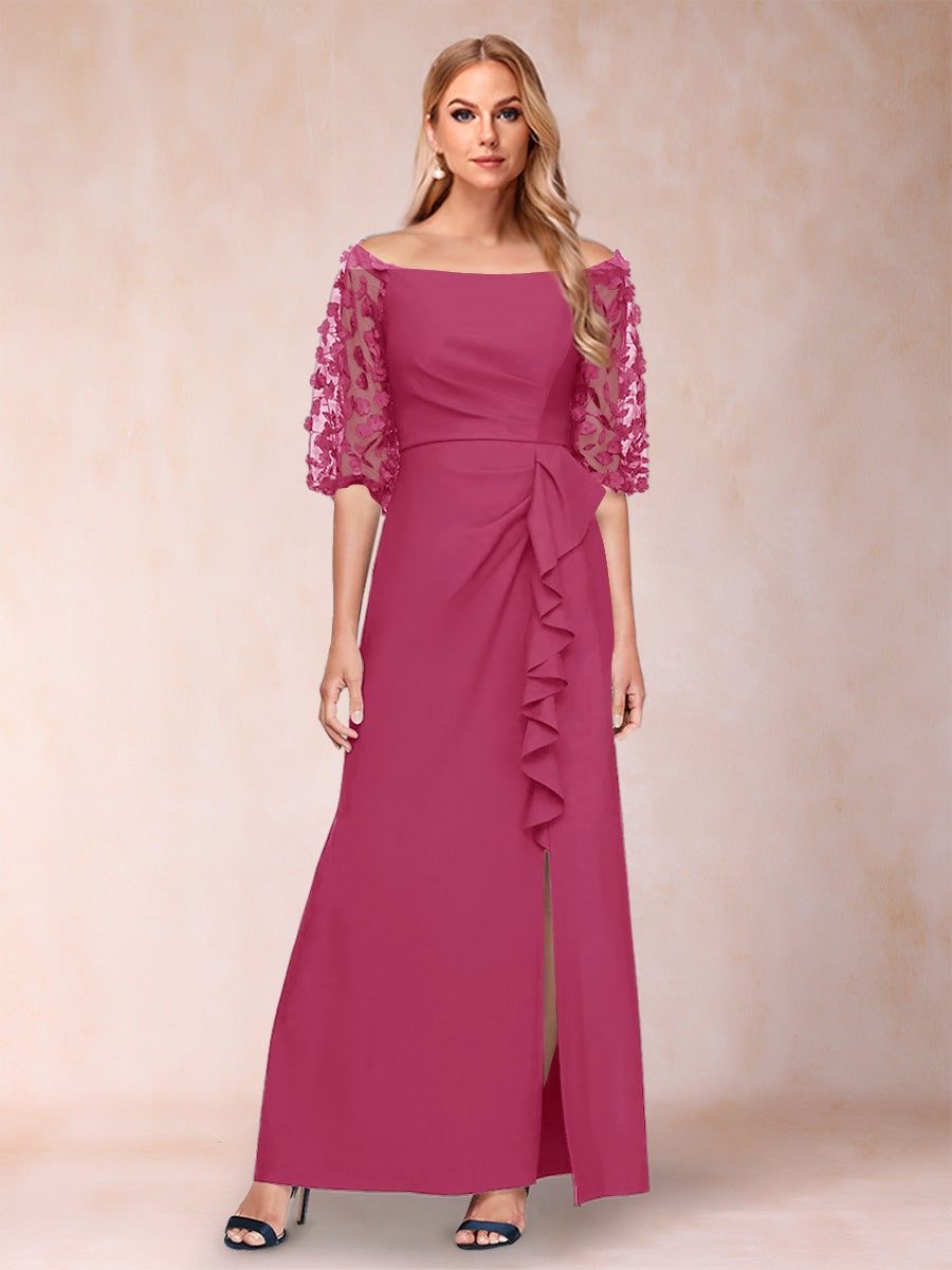 Jolene Fuchsia front view wedding guest dress
