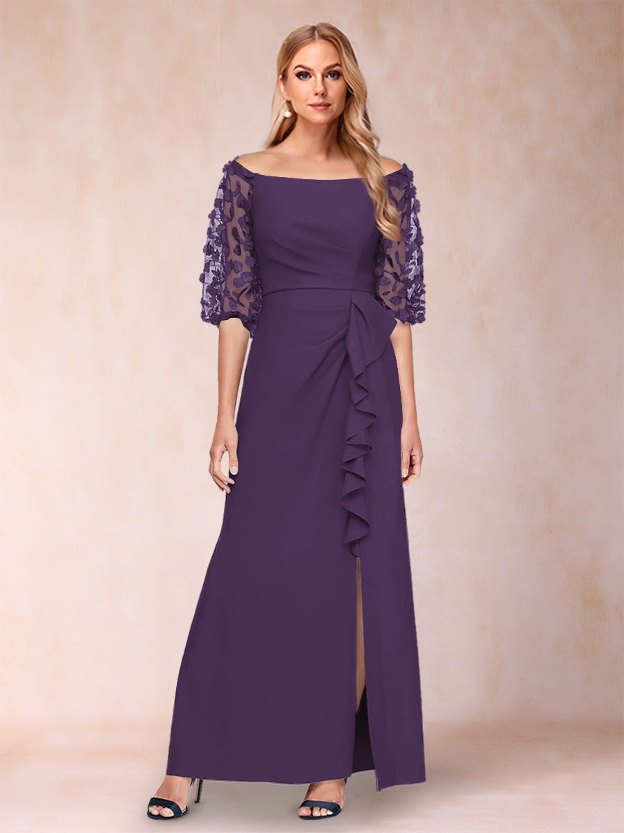Jolene Grape front view wedding guest dress
