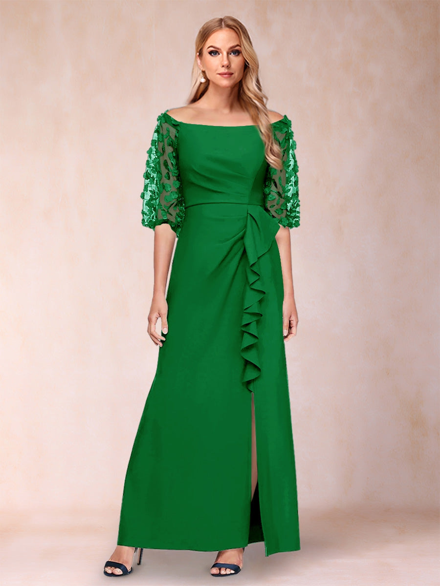 Jolene Forest Green front view wedding guest dress