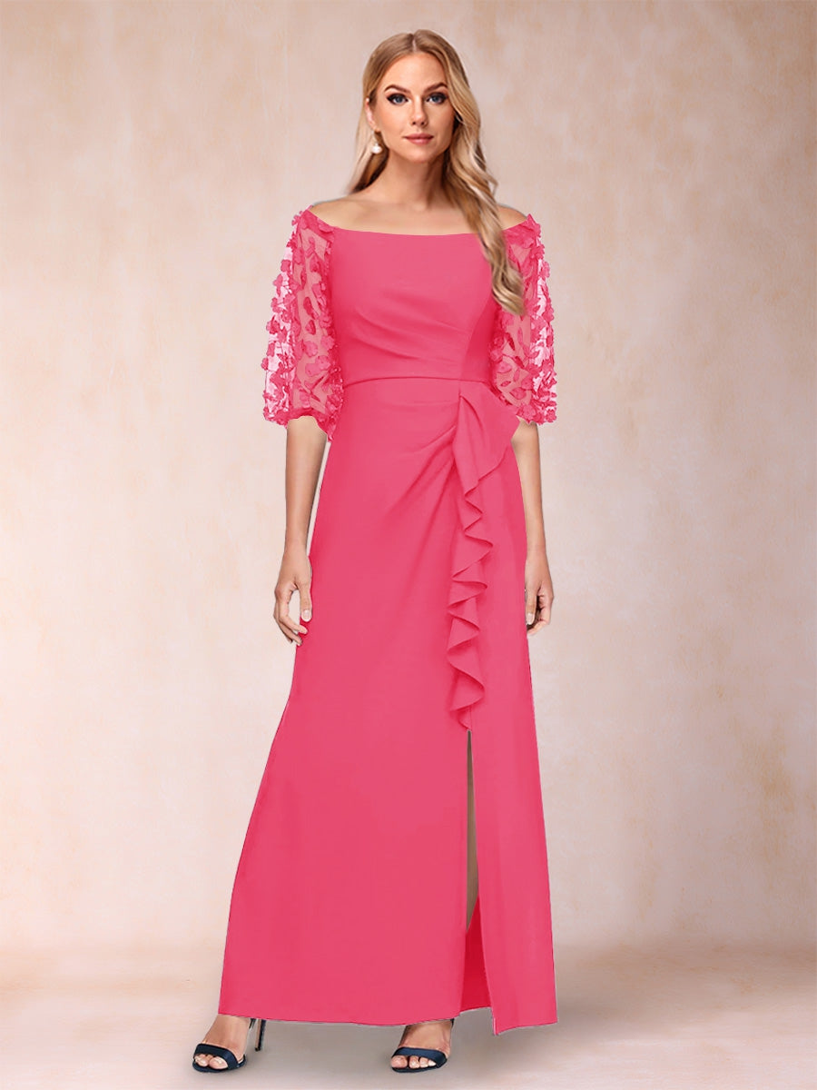Jolene Hot Pink front view wedding guest dress