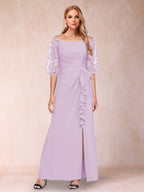 Amelia Claire Lilac back view mother of the bride dress