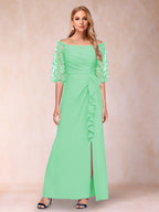 Jolene Mint Green front view wedding guest dress