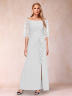 Amelia Claire Ivory back view mother of the bride dress