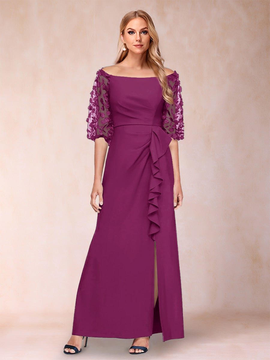 Jolene Orchid front view wedding guest dress