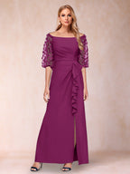 Jolene Orchid front view wedding guest dress