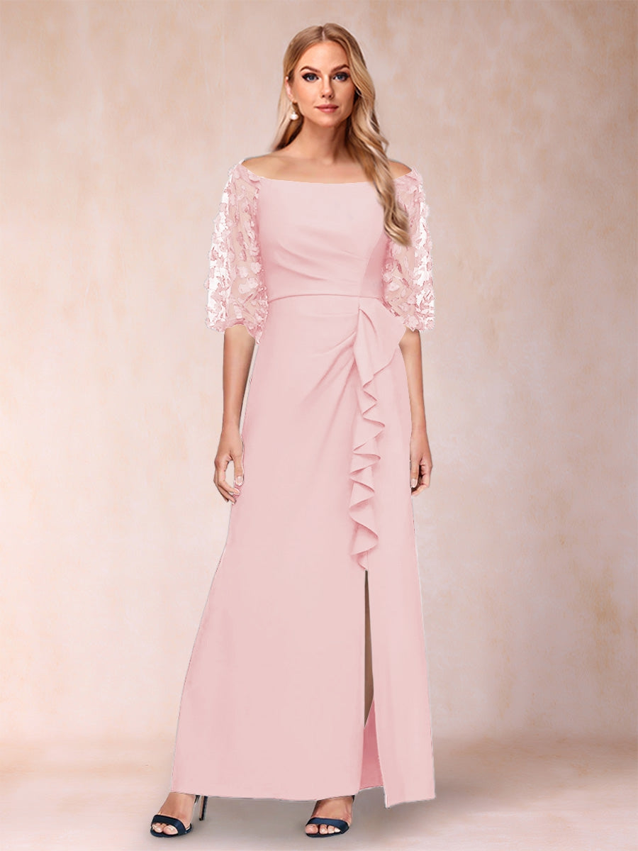Jolene Pearl Pink front view wedding guest dress
