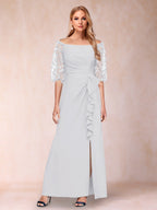 Jolene White front view wedding guest dress